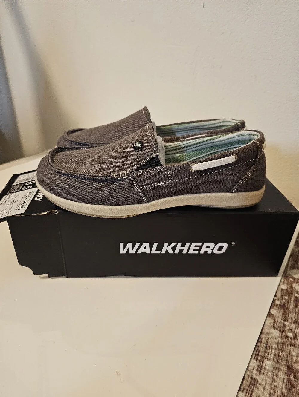 WALK HERO Woman's Casual Slip-On Loafers in Graysize 9.5 NEW